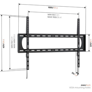 Vogel's UP 9003 Fixed XL, 55 - 120", черный - Настенное крепление для телевизора