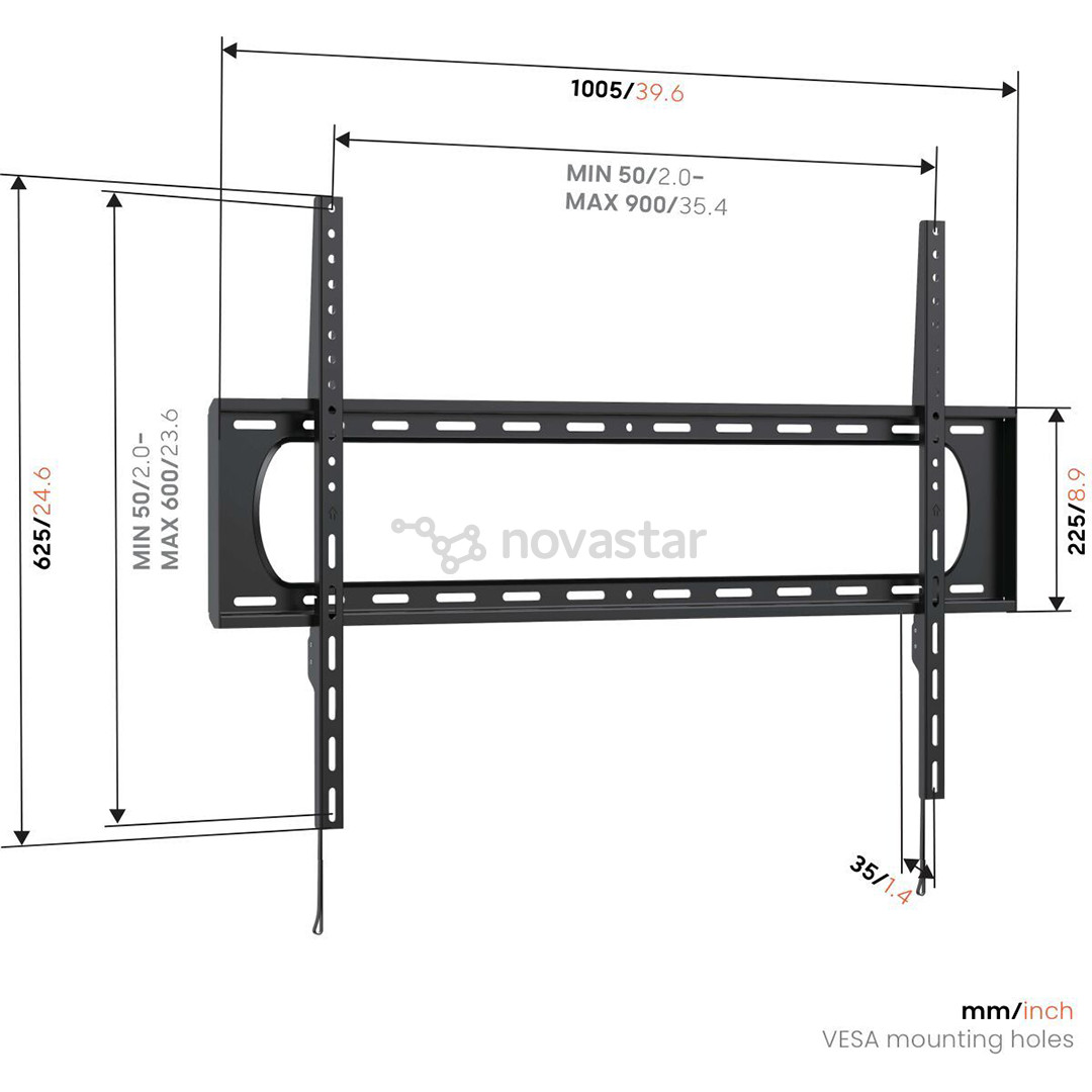 Vogel's UP 9003 Fixed XL, 55 - 120", черный - Настенное крепление для телевизора