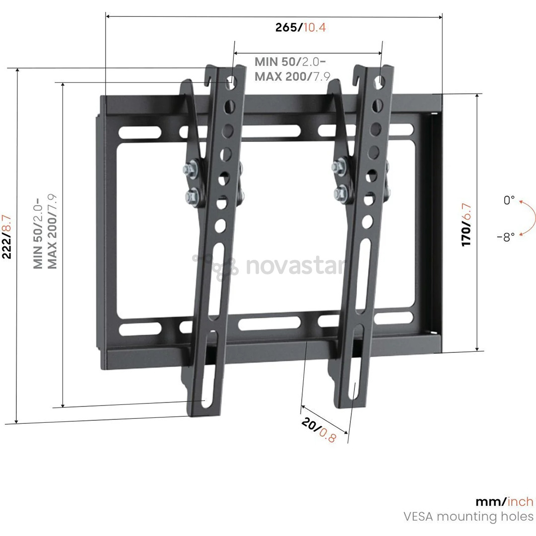 Vogel's UP 2013 Tilting S, 19-43", black - TV wall mount