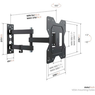 Vogel's UP 2043 Full-Motion S, 19-43", black - TV wall mount
