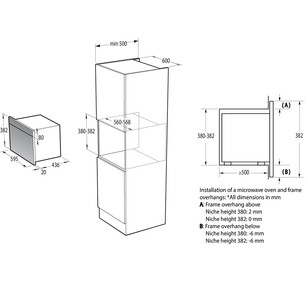 Hisense Hi6, 34 L, 900 W, juoda - Įmontuojama mikrobangų krosnelė su griliu
