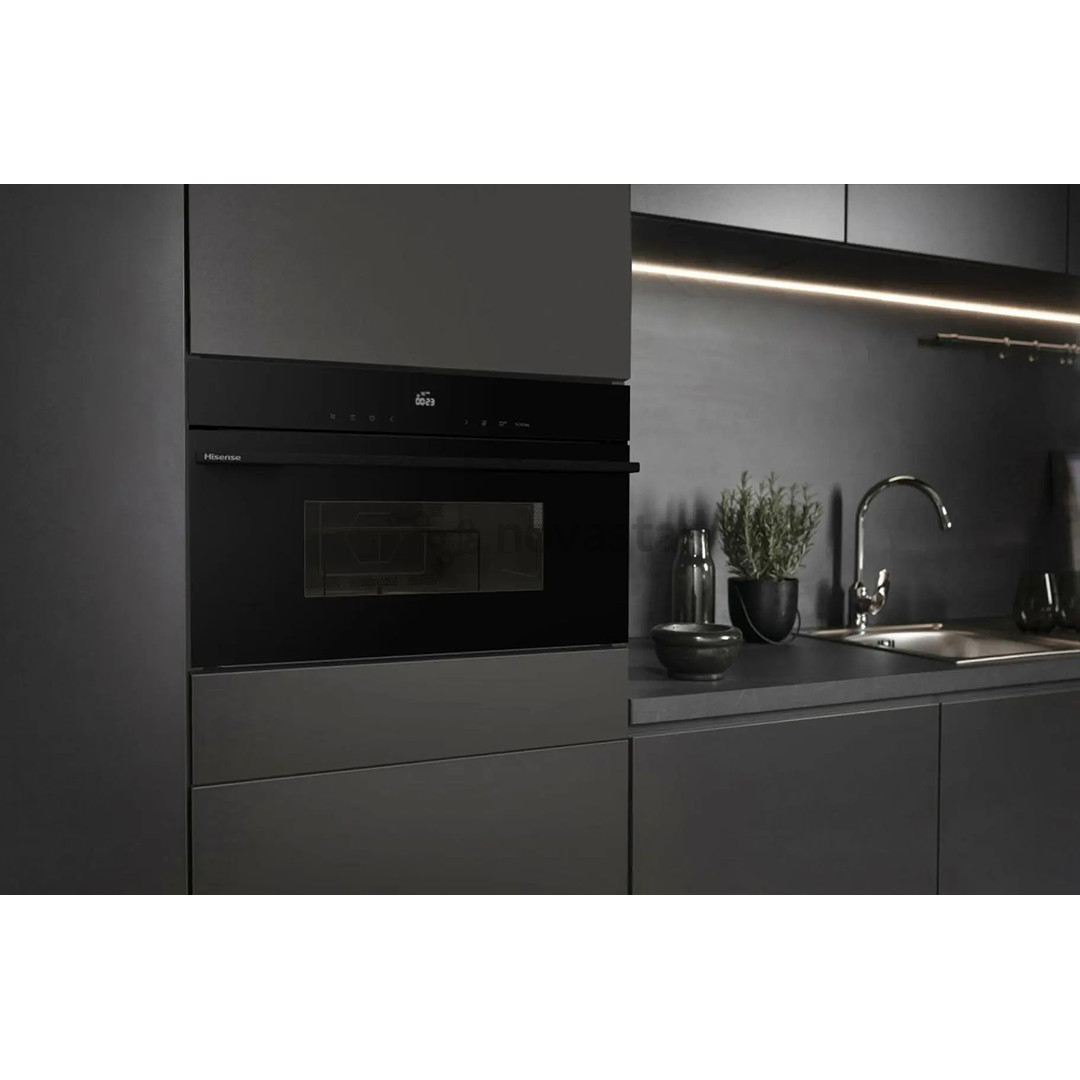 Hisense Hi6, 34 L, 900 W, juoda - Įmontuojama mikrobangų krosnelė su griliu