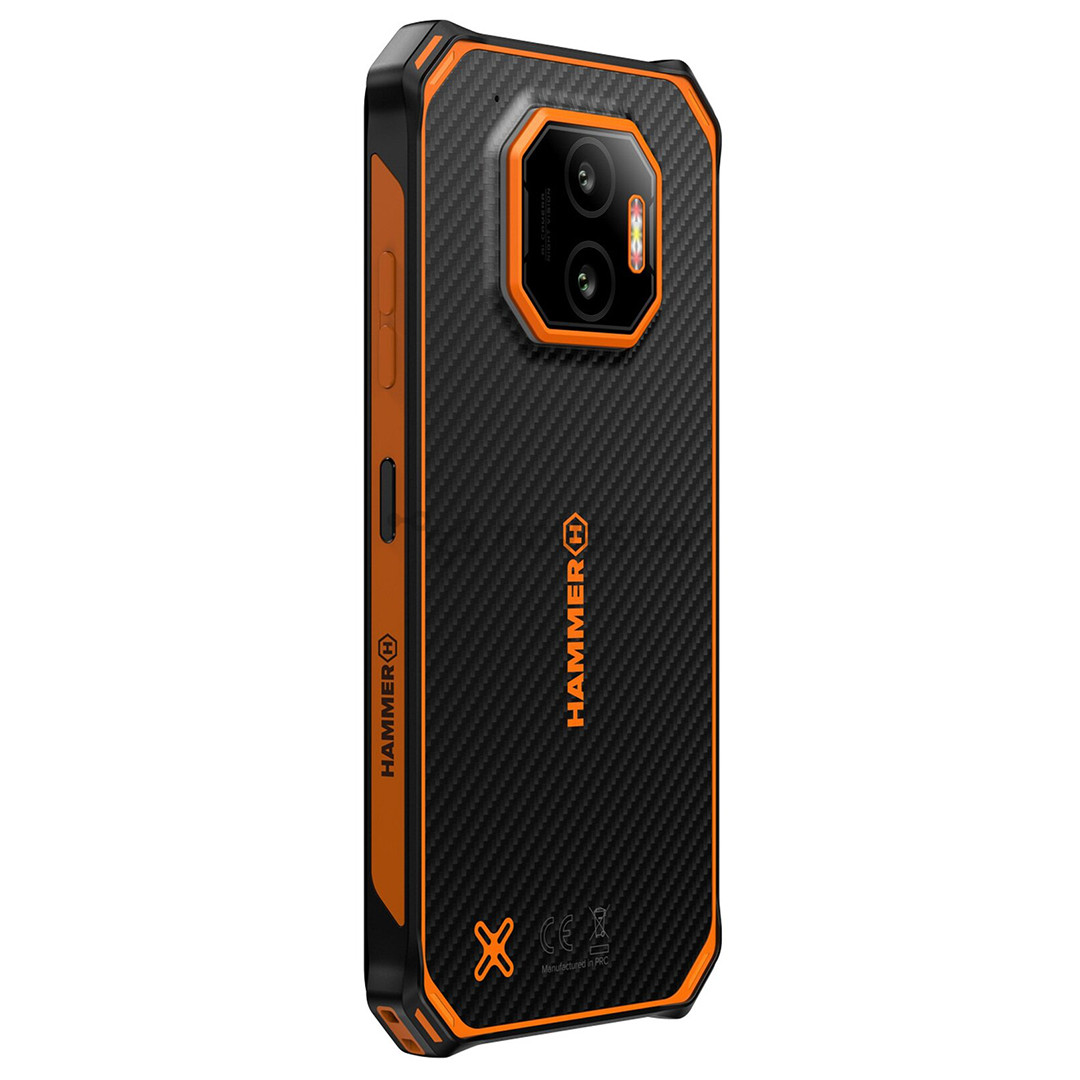 HAMMER Energy X2, 6GB, 128GB, black/orange - Smartphone