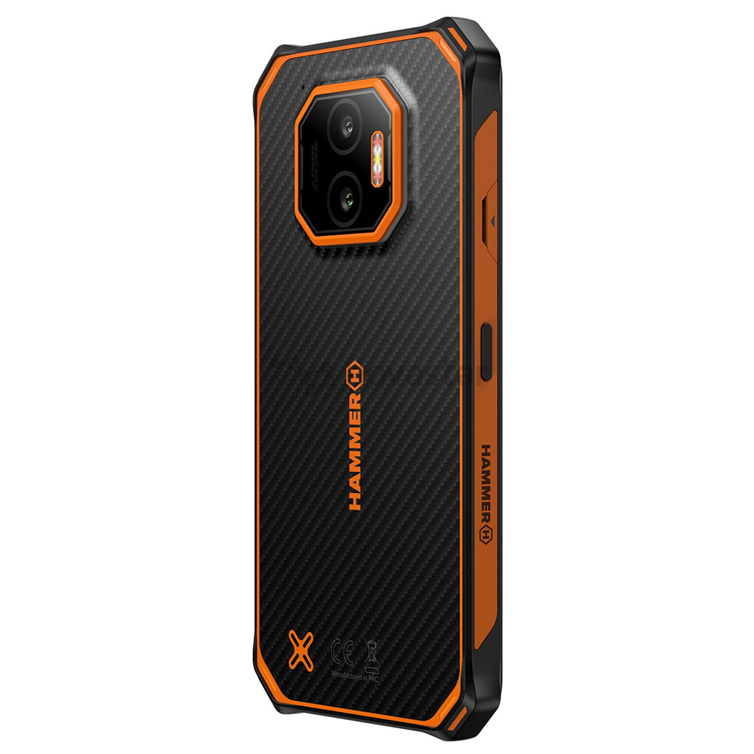 HAMMER Energy X2, 6GB, 128GB, black/orange - Smartphone
