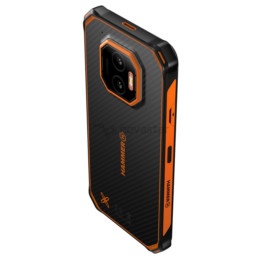 HAMMER Energy X2 5G, 6GB, 128GB, black/orange - Smartphone