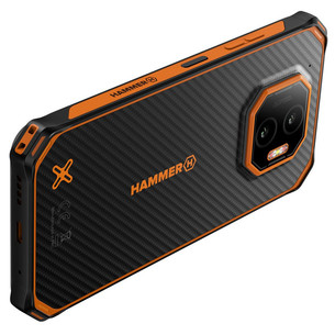HAMMER Energy X2 5G, 6GB, 128GB, black/orange - Smartphone