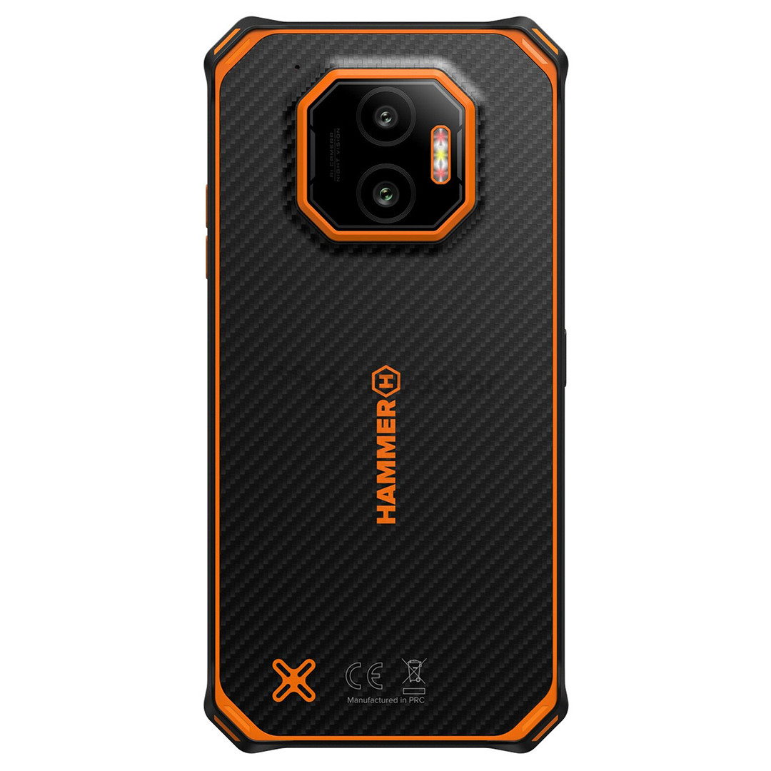 HAMMER Energy X2 5G, 8GB, 256GB, black/orange - Smartphone