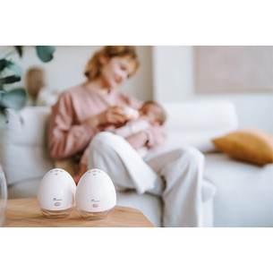 Momini TwinHarmony, 2-in-1, pink - Cordless breast pump