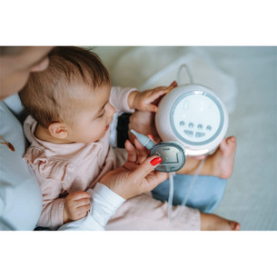 Momini NoseNest, white/grey - Automatic nasal aspirator