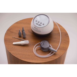 Momini NoseNest, white/grey - Automatic nasal aspirator