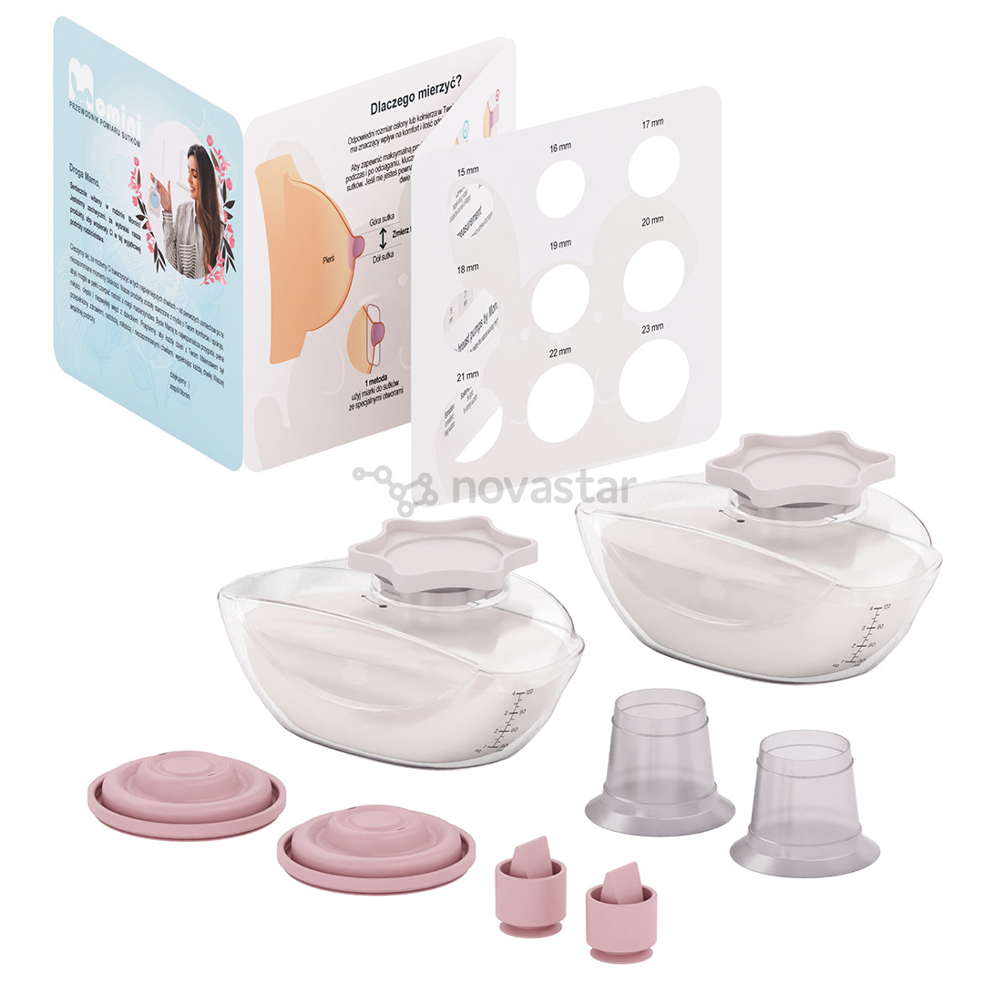 Momini TwinHarmony, 2-in-1, pink - Cordless breast pump