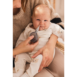 Momini NoseNest, white/grey - Automatic nasal aspirator