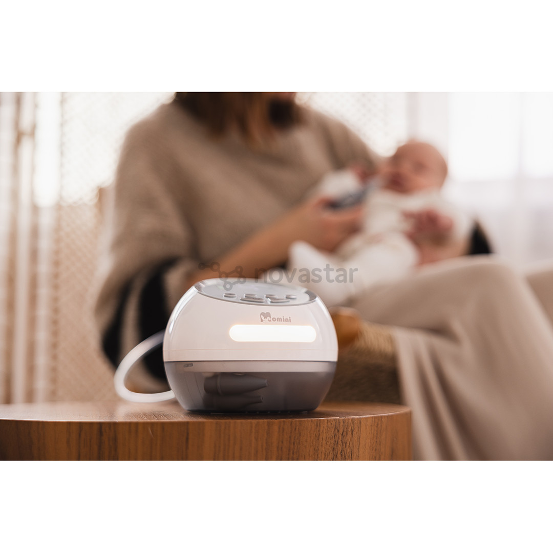 Momini NoseNest, white/grey - Automatic nasal aspirator