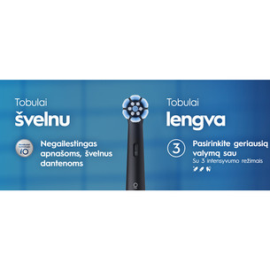 Braun Oral-B iO2, rožinio aukso spalvos - Elektrinis dantų šepetėlis