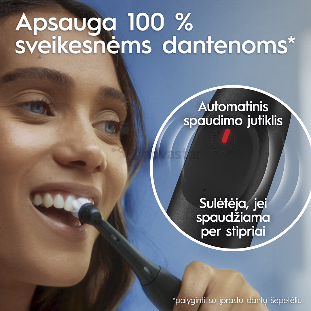 Elektrinis dantų šepetėlis Braun Oral-B iO2, kelioninis dėklas, juodas