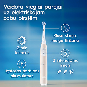 Braun Oral-B iO2, rožinio aukso spalvos - Elektrinis dantų šepetėlis