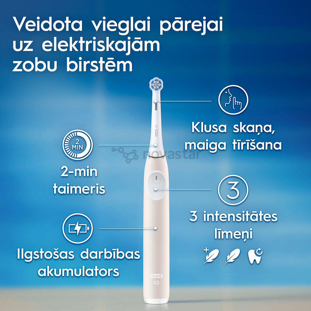 Braun Oral-B iO2, rožinio aukso spalvos - Elektrinis dantų šepetėlis