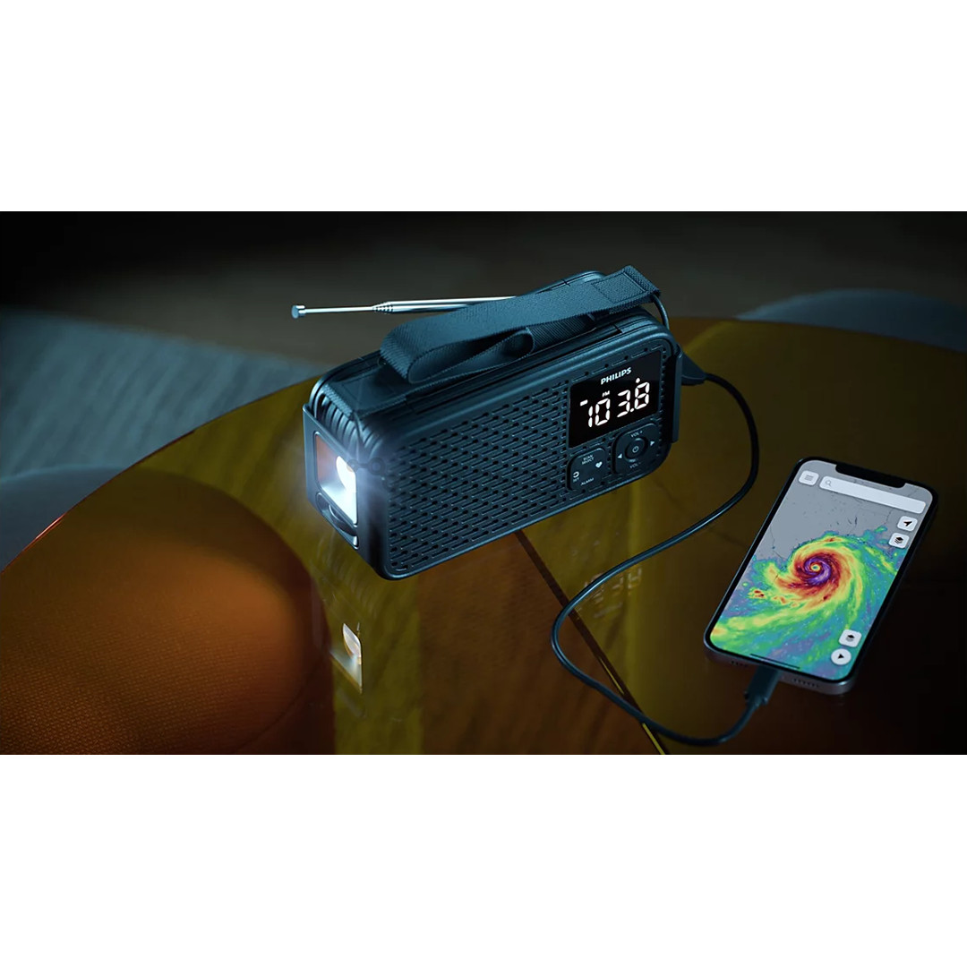 Philips Emergency radio TAR3500, juodas - Nešiojamasis radijas