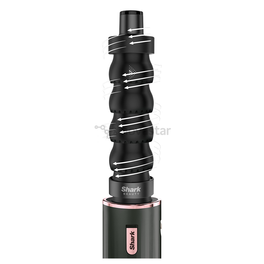 Shark FlexStyle 32 mm, juodi - Auto-Wrap garbanojimo antgaliai