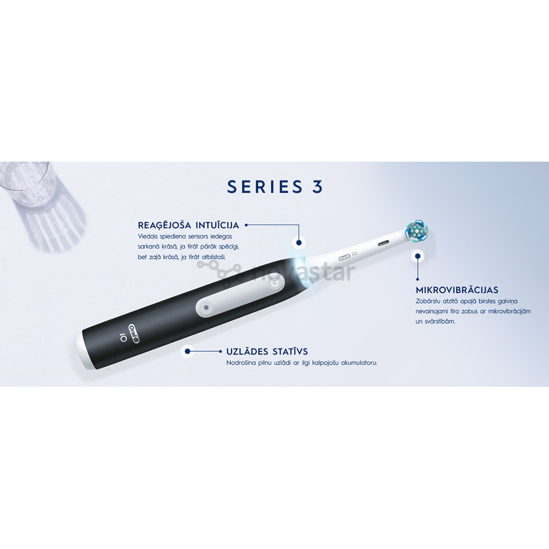 Braun Oral-B iO3, šviesiai mėlynas - Elektrinis dantų šepetėlis