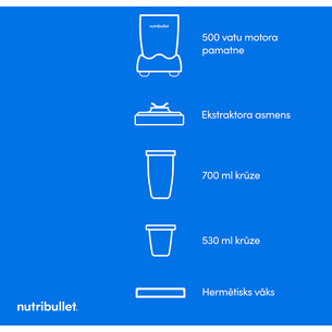 Nutribullet Original, 500 Вт, 0,71 л, серый - Блендер