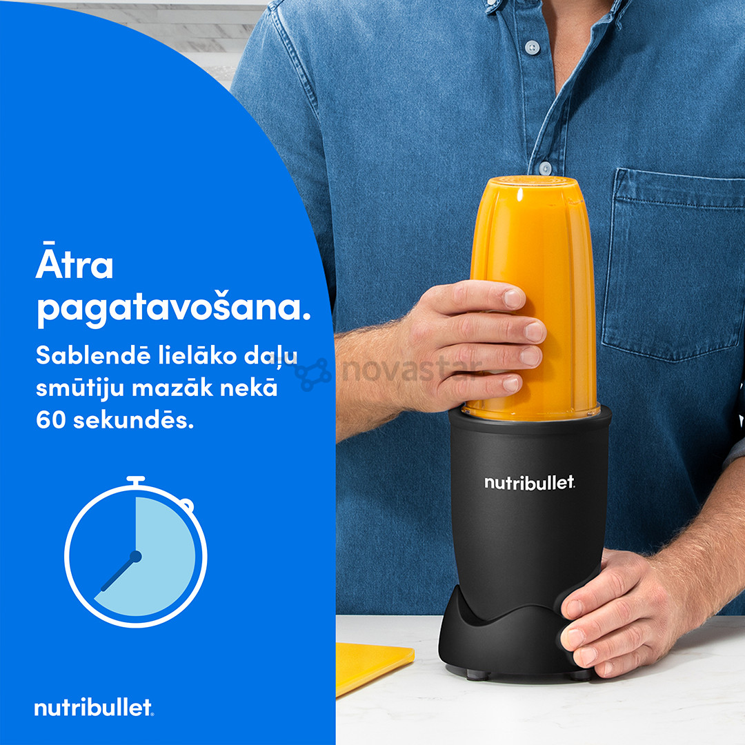 Nutribullet Pro, 900 W, 0,95 L, juodas - Trintuvas