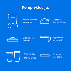 Nutribullet Pro, 900 W, 0,95 L, juodas - Trintuvas
