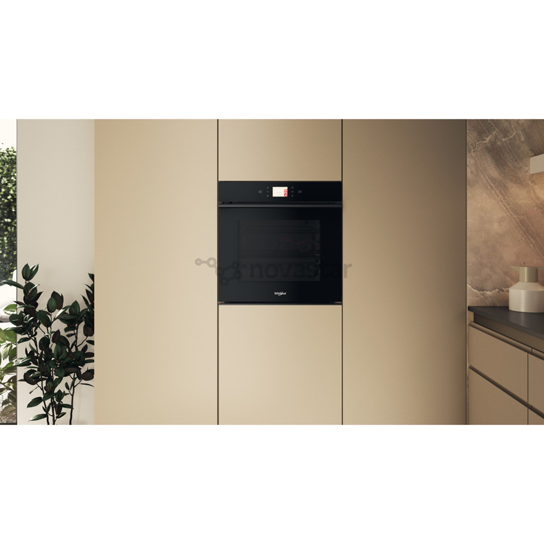 Whirlpool, 73 L, pirolizė, juoda - Įmontuojama orkaitė