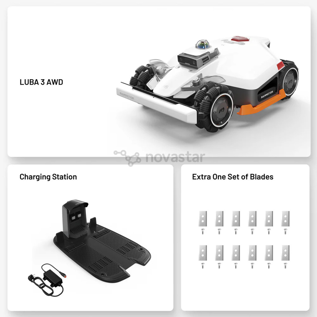 Mammotion Luba 3 AWD 1500, белый/черный - Робот-газонокосилка