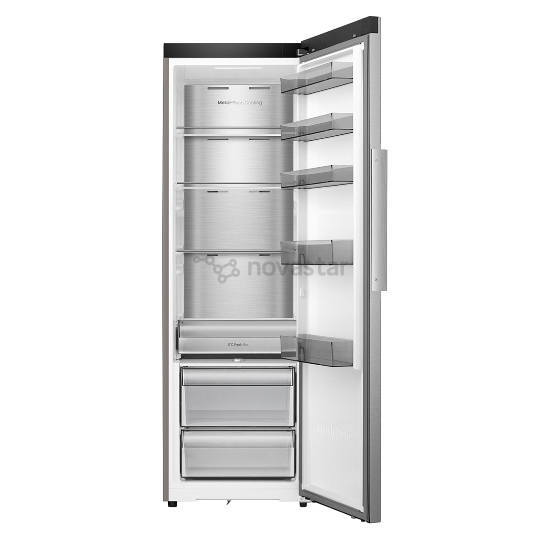Hisense, 372 L, aukštis 186 cm, nerūdijančio plieno - Šaldytuvas