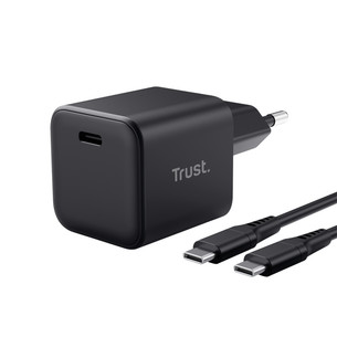 Trust Maxo Ultra-small 65W USB-C GaN Charger, juodas - Įkroviklis 26046
