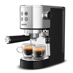 Krups Virtuoso + Pump, stainless steel/black - Espresso machine XP444C10