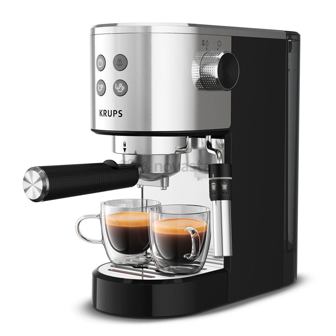 Krups Virtuoso + Pump, stainless steel/black - Espresso machine