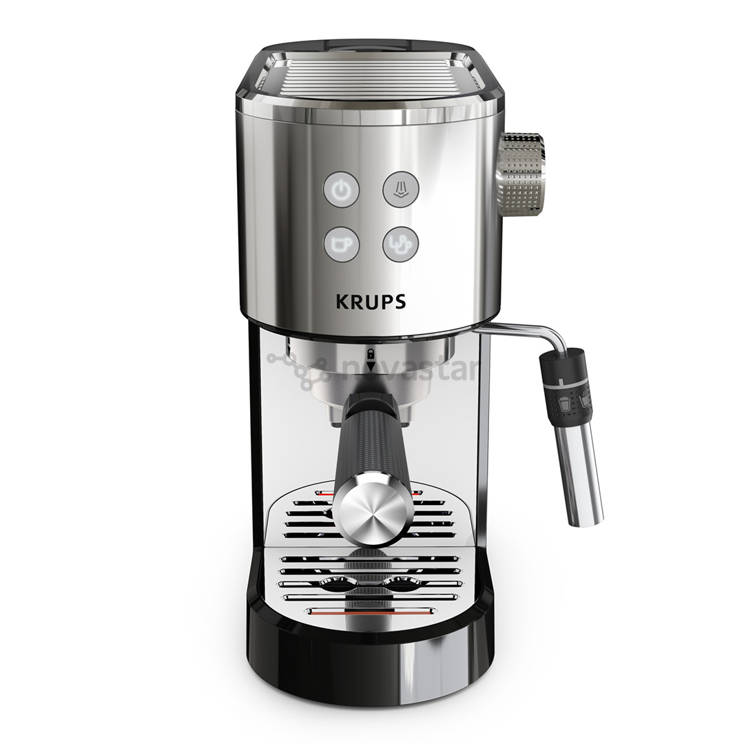 Krups Virtuoso + Pump, stainless steel/black - Espresso machine