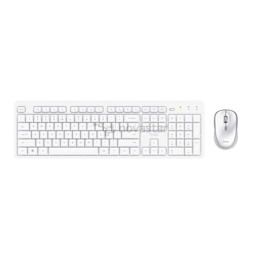 Trust Ody II Silent, SWE, white - Wireless mouse and keyboard