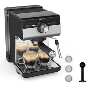 Krups Authentic+ C90, black/stainless steel - Espresso machine XP384E10