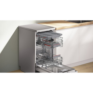 Bosch, Series 4, 10 place settings, stainless steel - Free standing dishwasher