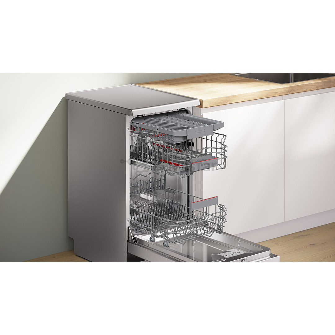 Bosch, Series 4, 10 place settings, stainless steel - Free standing dishwasher