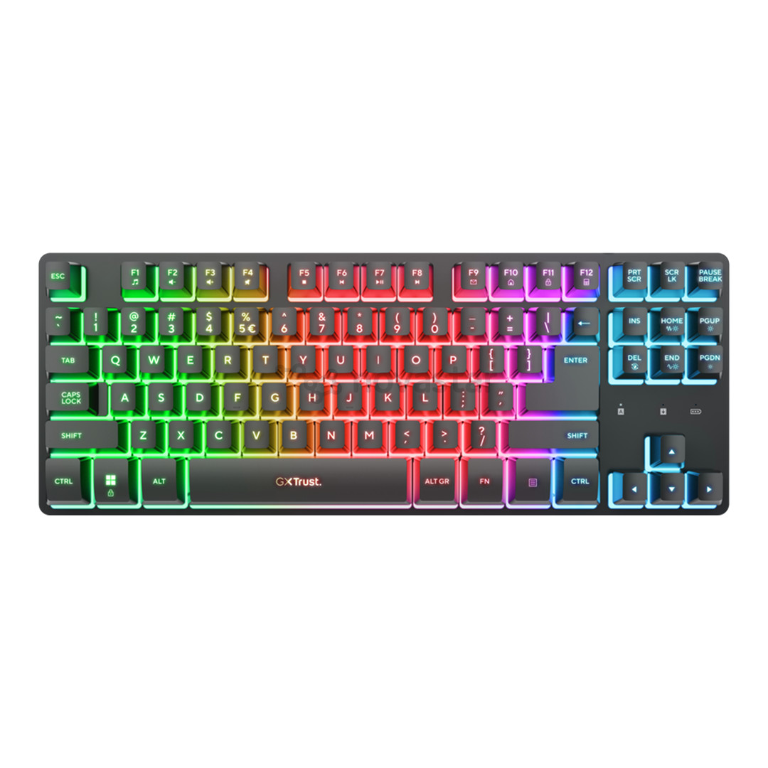 Trust GXT 831 Thado Wireless, TKL, SWE, juoda - Belaidė klaviatūra