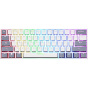 Trust GXT873 Acira 60% Mini, US, balta - Belaidė klaviatūra