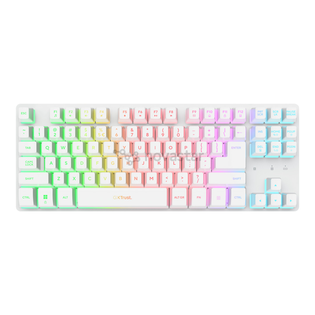 Trust GXT 831 Thado Wireless, TKL, SWE, white- Wireless keyboard