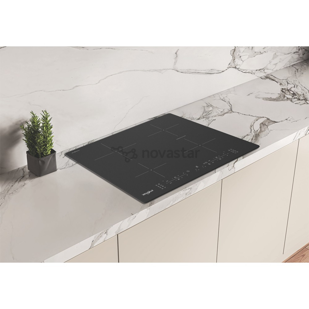 Whirlpool, plotis 59 cm, juoda - Įmontuojama indukcinė kaitlentė