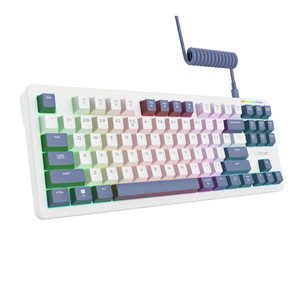 Trust GXT 872 Zyra ,TKL, US, белый - Клавиатура