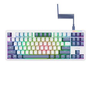 Trust GXT 872 Zyra ,TKL, SWE, белый - Клавиатура