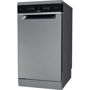 Whirlpool, 10 place settings, stainless steel - Free standing dishwasher