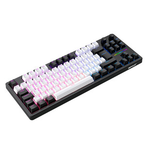 QPAD Loop TKL Model 3, US, balta/juoda - Belaidė klaviatūra
