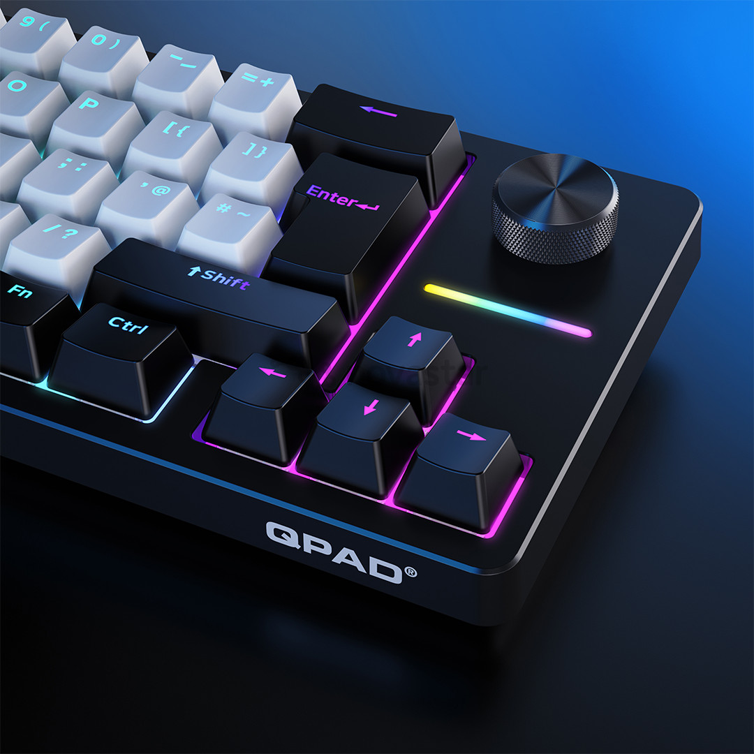 QPAD Loop 65 Model 1, SWE, juoda/balta - Klaviatūra