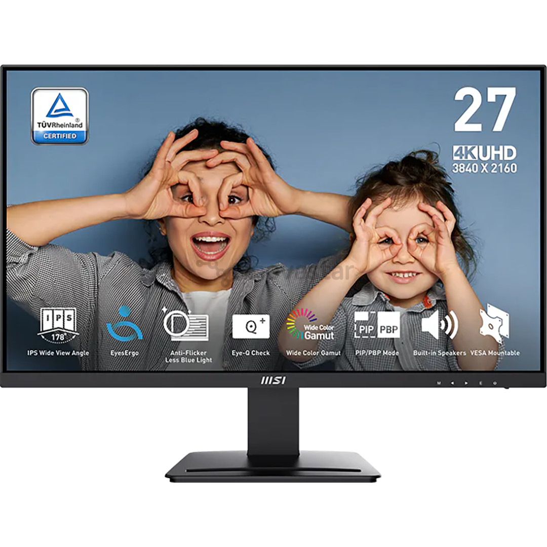 MSI PRO MP273U, 27'', UHD, IPS, juodas - Monitorius 9S6-3PB4CH-246