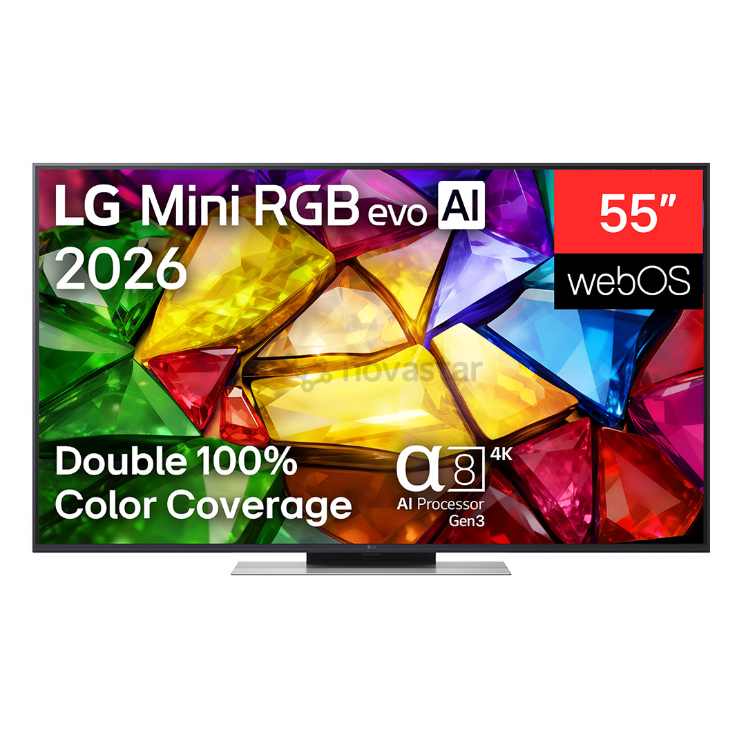 LG Mini RGB evo AI MRGB88, 55'', 4K UHD, Mini RGB, tamsiai pilkas - Televizorius 55MRGB88B3B.AEU