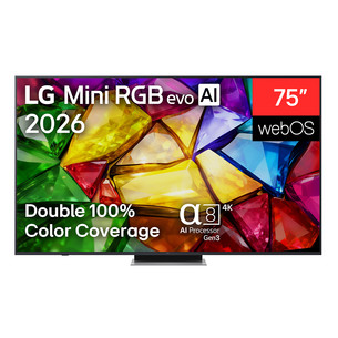 LG Mini RGB evo AI MRGB88, 75'', 4K UHD, Mini RGB, dark gray - TV 75MRGB88B3B.AEU